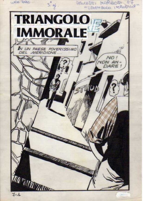 Giuseppe Montanari, Triangolo immorale - magazine Processi Morbosi n° 7 - Planche originale