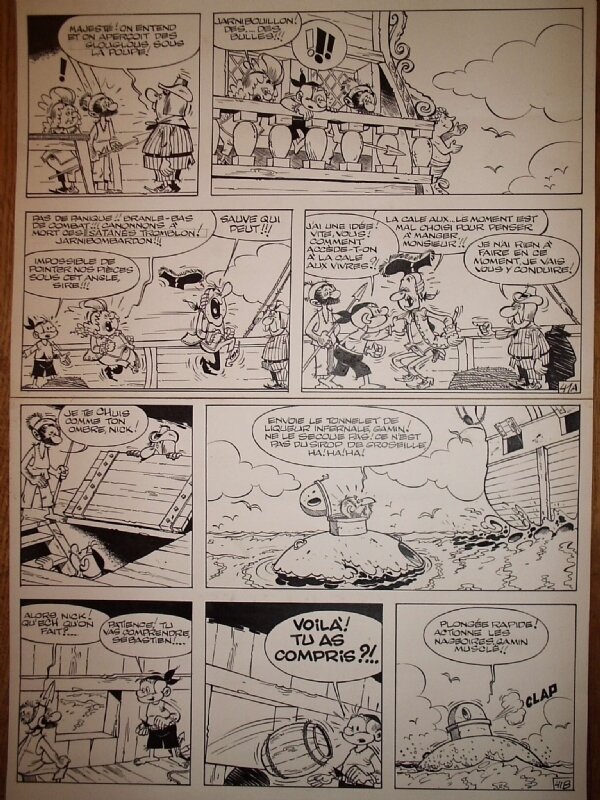 Marcel Remacle, Le Vieux Nick et Barbe Noire n° 8, « Sa Majesté se rebiffe », planche 41, 1963. - Comic Strip