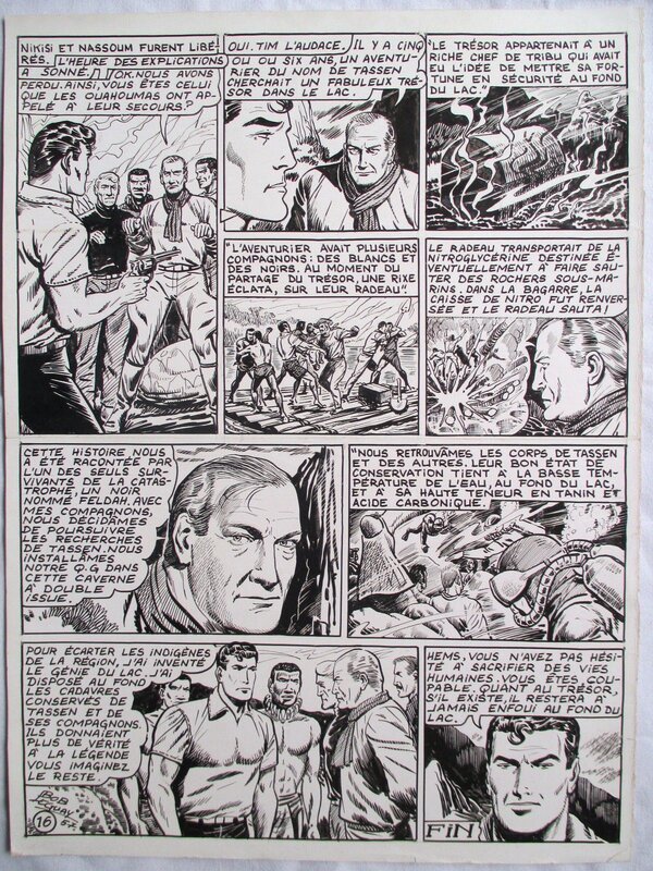 Bob Leguay, Le lac maudit - Tim l'Audace, Ardan n°72, 1958, Artima - Comic Strip