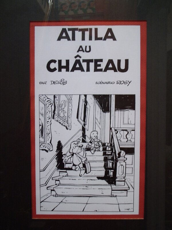 Derib, Maurice Rosy, Attila n° 2, « Attila au Château », page de titre, 1969. - Original Illustration