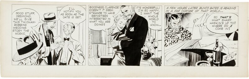 Rip Kirby Strip par Alex Raymond - Planche originale