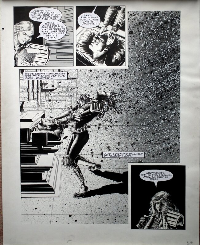 David Roach, Anderson Psi Division - Helios Part 4 - 2000AD Prog 617 - Original Illustration