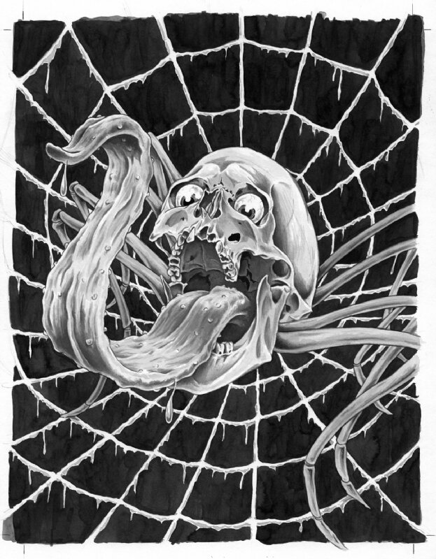 Spider Skull by Chris Odgers. - Original Illustration