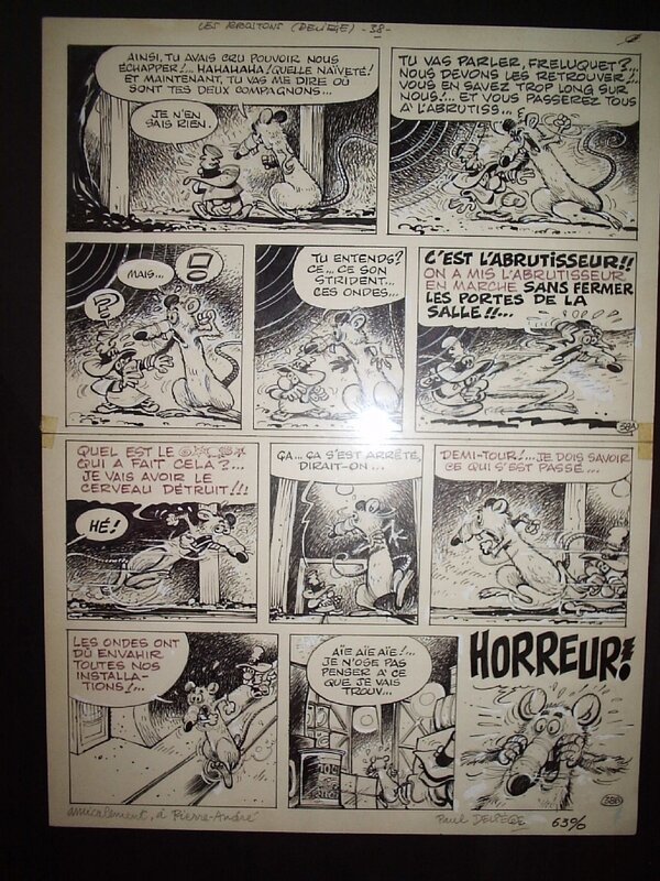 Paul Deliège, Les Krostons n° 2, « La Maison des Mutants », planche 38, 1978. - Planche originale