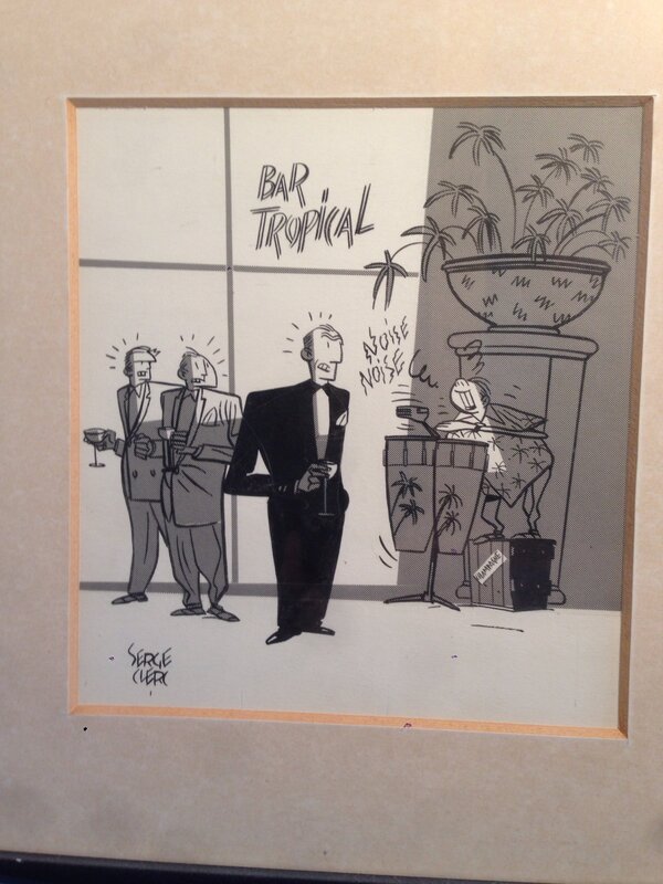 Bar tropical par Serge Clerc - Illustration originale