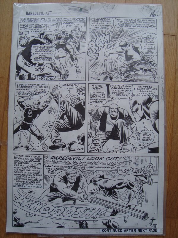 Daredevil par John Romita, Frank Giacoia, Stan Lee - Planche originale