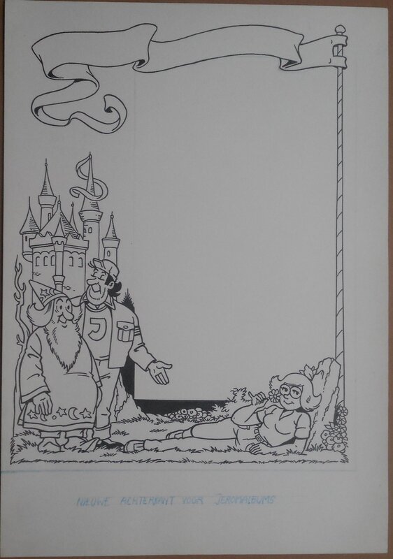 Studio Vandersteen, Niet gebruikte acherkaft Jerom oranje reeks - Illustration originale