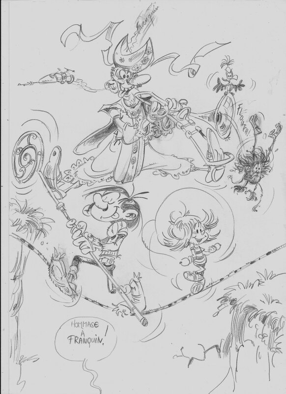 Hommage à franquin by Joalbanese - Original Illustration