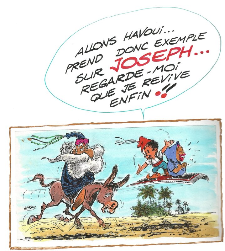 Dessin original de kiko pour joseph (moi) - Illustration originale