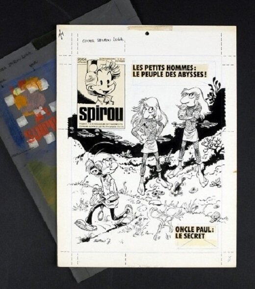 Pierre Seron, Mittéï, Les Petits Hommes n° 10 « Le Peuple des Abysses », 1977. - Original Cover