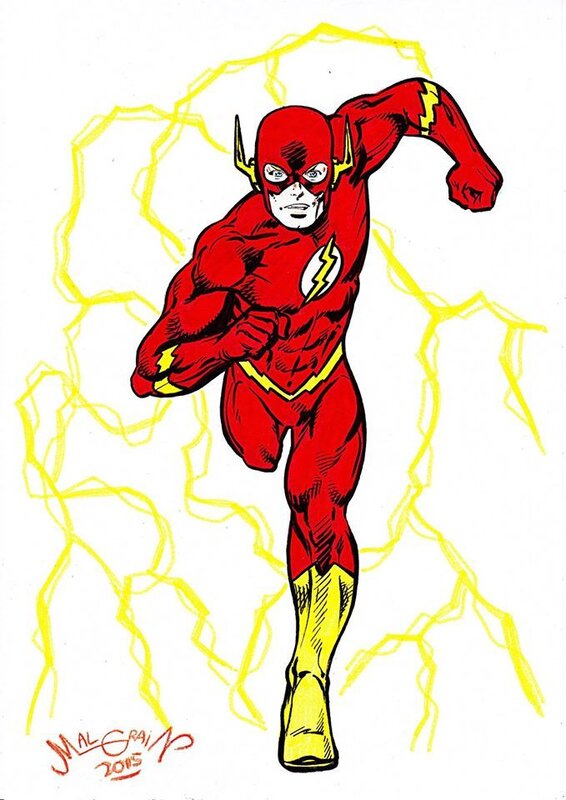 Flash par chris malgrain - Illustration originale