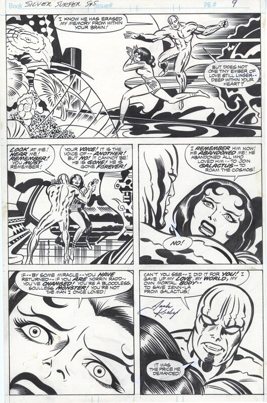 Jack Kirby, Joe Sinnott, Stan Lee, Silver Surfer Graphic Novel Page 9 - Planche originale