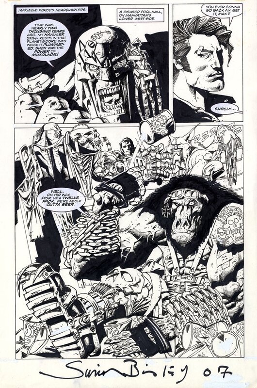 Maximum Force pg3 par Simon Bisley - Planche originale