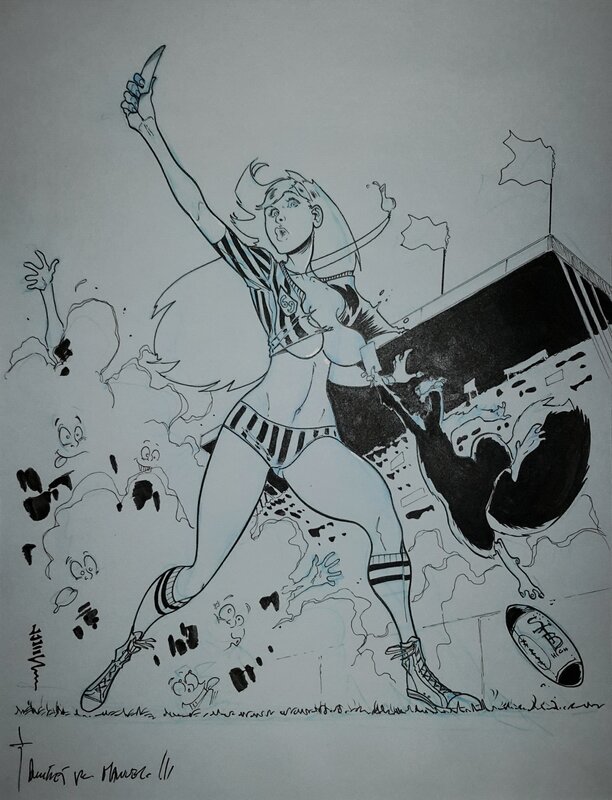 Charlie arbitre by Louis - Original Illustration