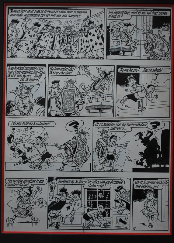 Willy Vandersteen, La dame de carreau - De kaartendans - Comic Strip