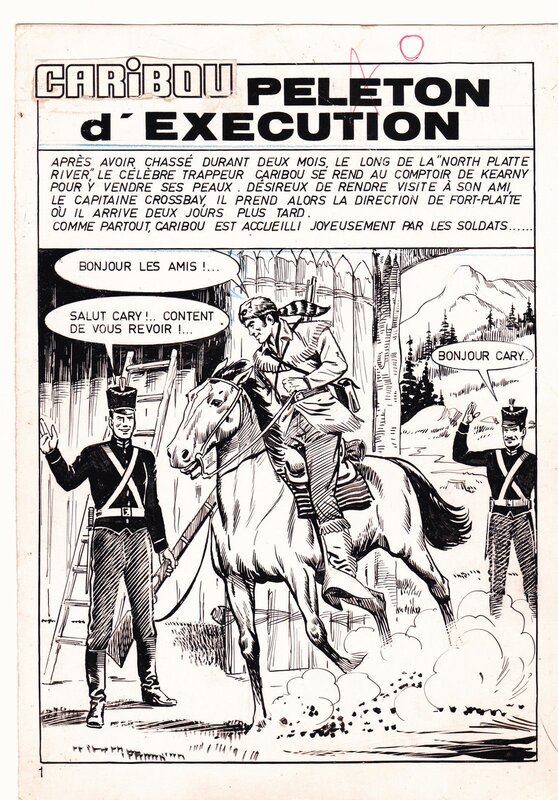 Bob Leguay, Caribou - Le peloton d'exécution - Caribou n°45, Impéria, mars 1964 - Comic Strip