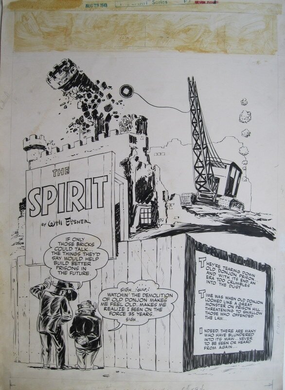 Will Eisner, The Spirit - Prisoner of Donjon - Planche originale