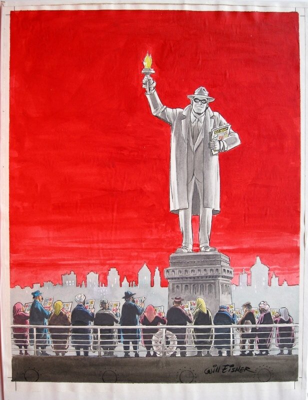 Will Eisner, The spirit - statue of liberty - Original Illustration