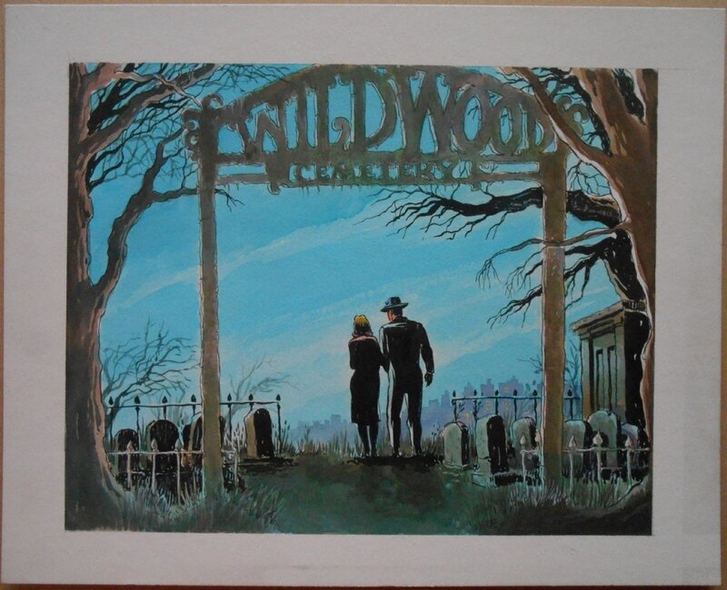 Will Eisner, The Spirit - Wildwood cemetery - Illustration originale