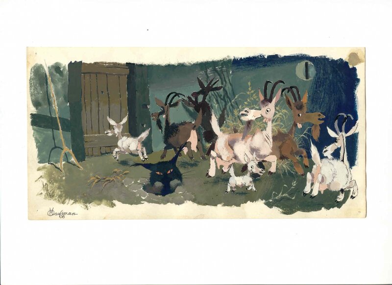René Hausman, Spirou Nature : Le Lynx (3), 1966. - Original Illustration