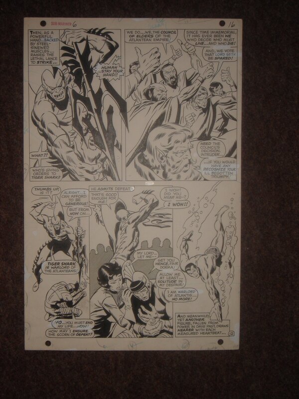 John Buscema, Dan Adkins, Namor THE SUBMARINER - Planche originale