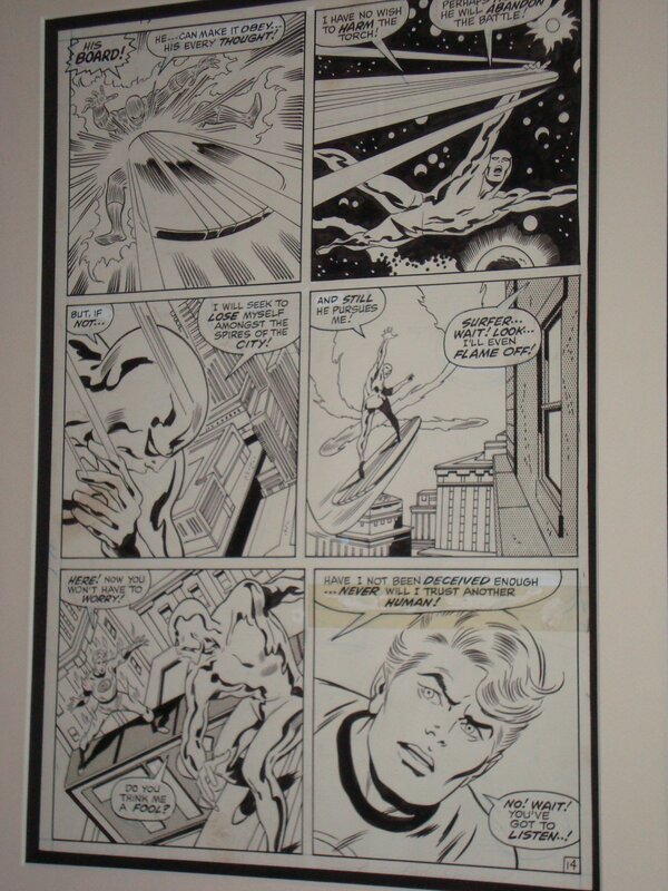 Silver SURFER par John Buscema, Dan Adkins - Planche originale