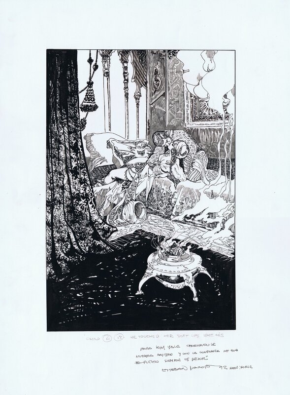 The Kiss by Maroto - Original Illustration