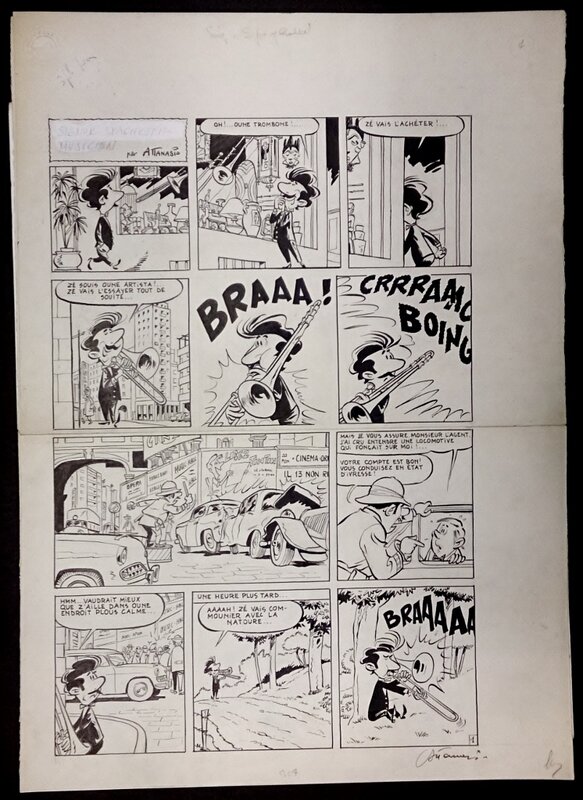 Planche Originale encrée Spaghetti par  DINO ATTANASIO - Comic Strip