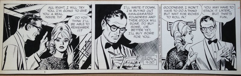 Rip Kirby Strip par John Prentice - Planche originale