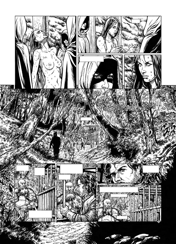 Merlin Tome 11 par Eric Lambert - Planche originale