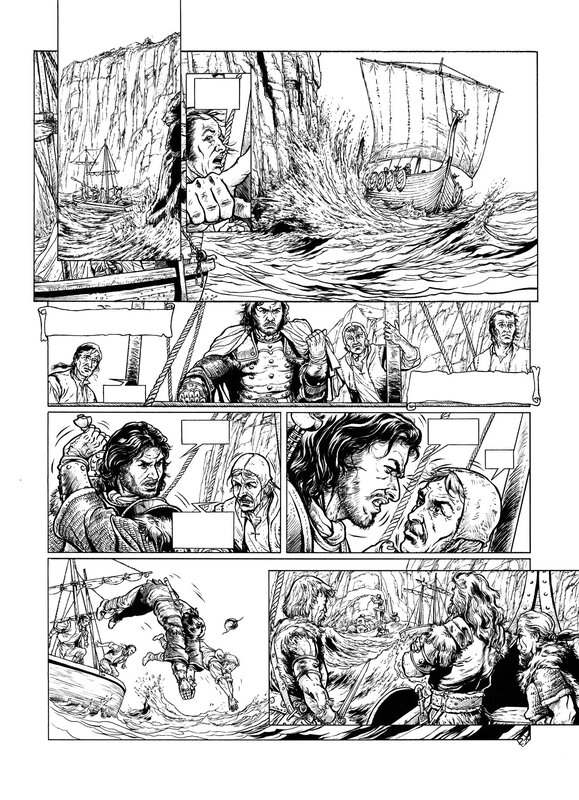 Merlin Tome 11 par Eric Lambert - Planche originale