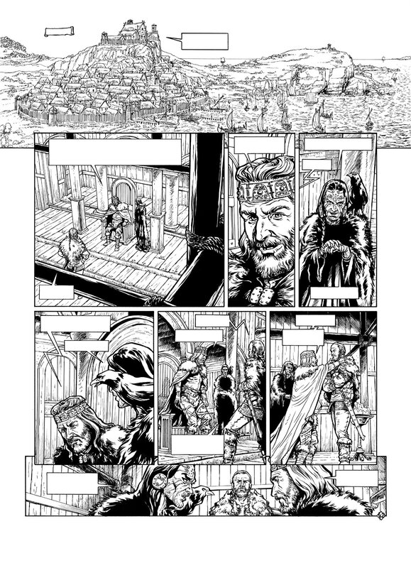 Merlin tome11 par Eric Lambert - Planche originale