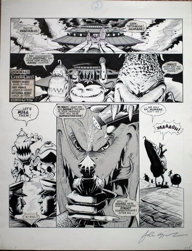 John Higgins, Alan Moore, Tharg's Future Shock - Salad Days - 2000AD Prog 247 - Planche originale