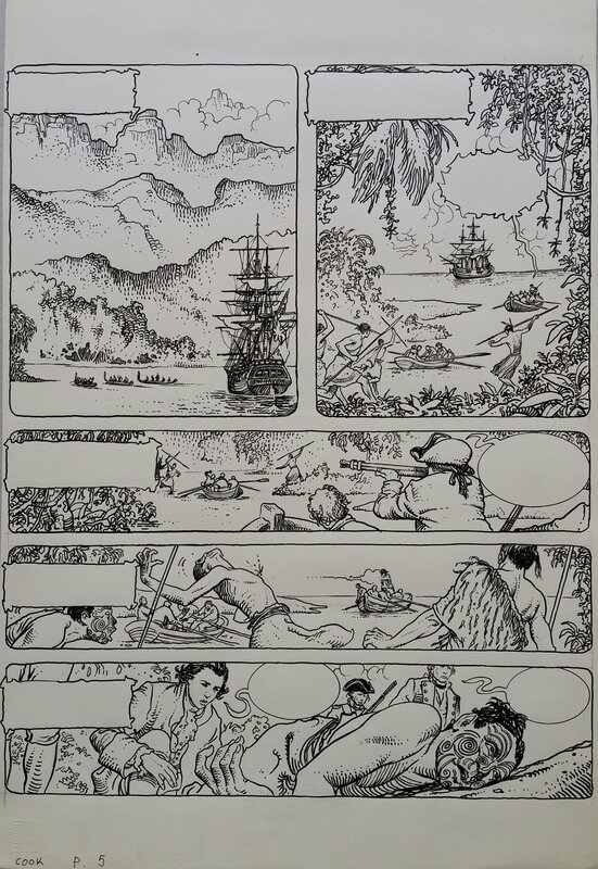 James Cook by Milo Manara - Comic Strip