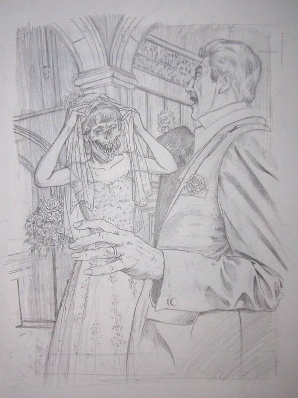 Zombie bride by Chris Odgers - Original Illustration