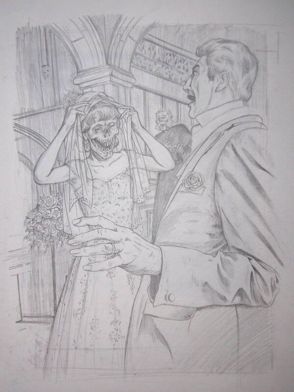 Zombie bride by Chris Odgers - Original Illustration