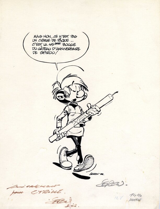 Pierre Seron, De Mini-Mensjes - Les Petits Hommes - Illustration originale