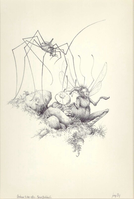 Jean Dulieu, Paulus en de insekten - Illustration originale