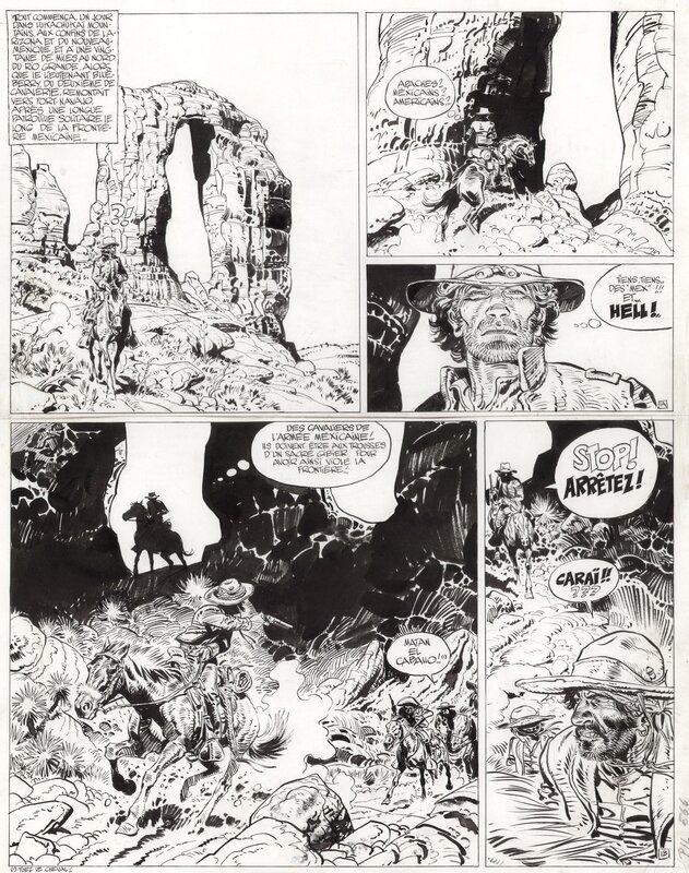 Jean Giraud, Blueberry: Chihuahua Pearl planche 1. - Planche originale