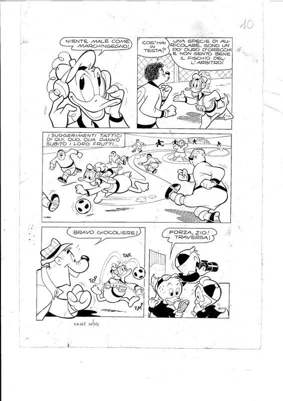 Marco Rota, Gian Giacomo Dalmasso, Paperino Calciatore page 10 - Planche originale