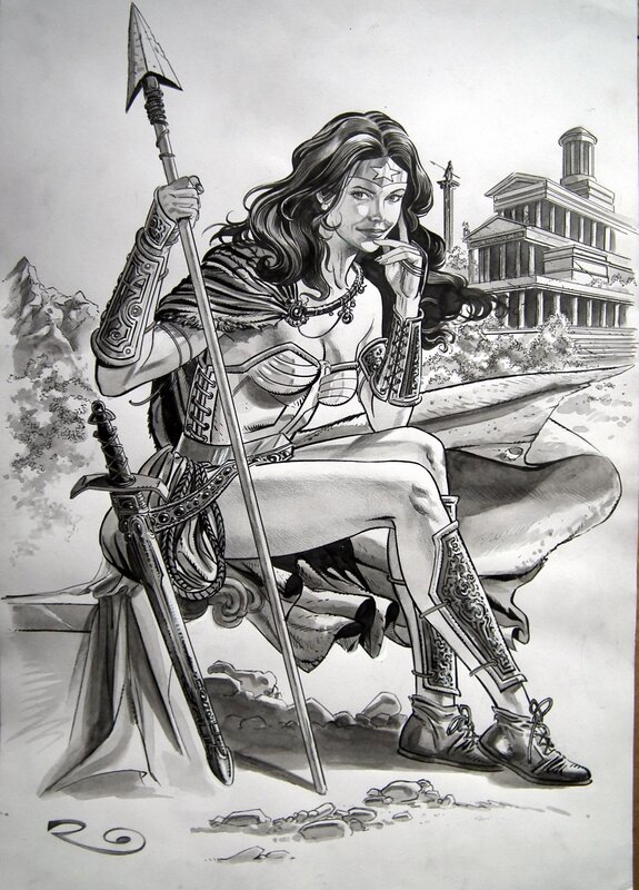 Wonder Woman commission by David Roach - Original art