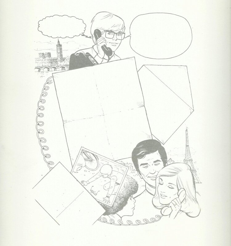 Jean Sidobre, Publicité Téléphonie Courrier - Illustration originale