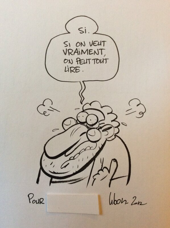 Animal Lecteur par Libon - Dédicace