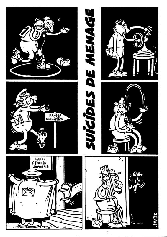 Suicides de ménage par Éric Ivars - Planche originale