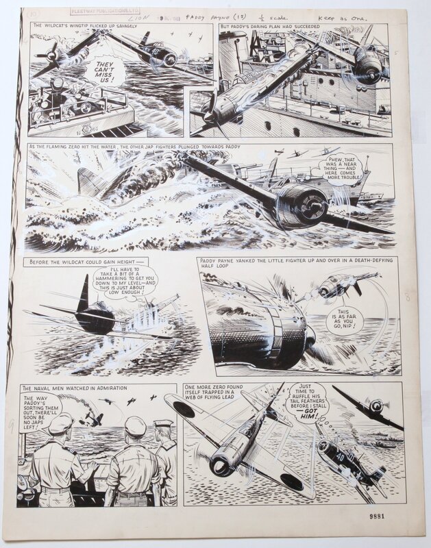 Joe Colquhoun, Paddy Paine - The double eagles - LION 9 novembre 1963 - Planche originale