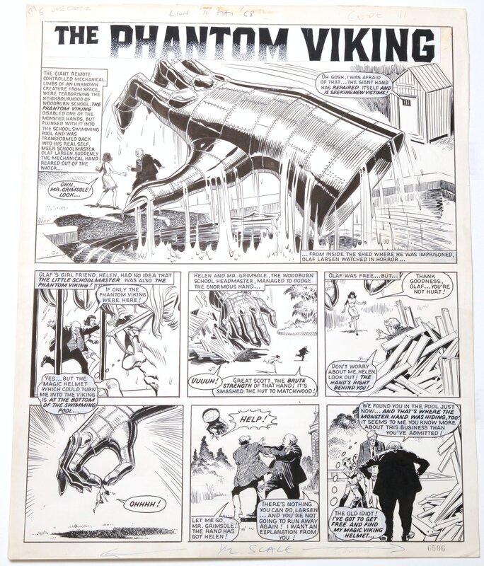 José Ortiz, Avenell Donne, The phantom Viking...LION du 11 mai 1968... - Comic Strip