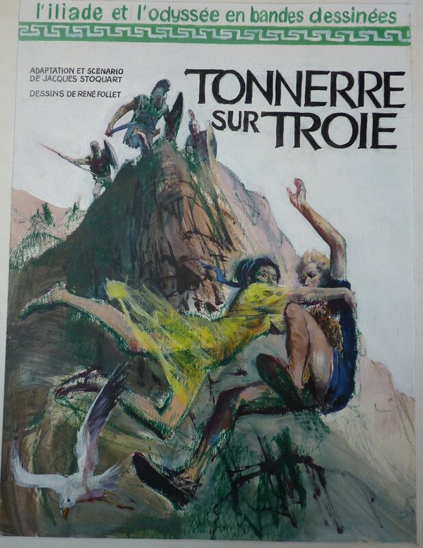 Tonnerre sur Troie par René Follet - Couverture originale