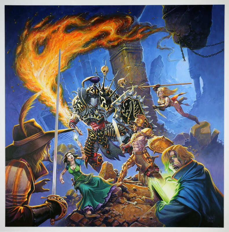 Ralph Horsley, Talisman Revised 4th Edition - The Dungeon (expansion) Box Cover Art - Original Illustration
