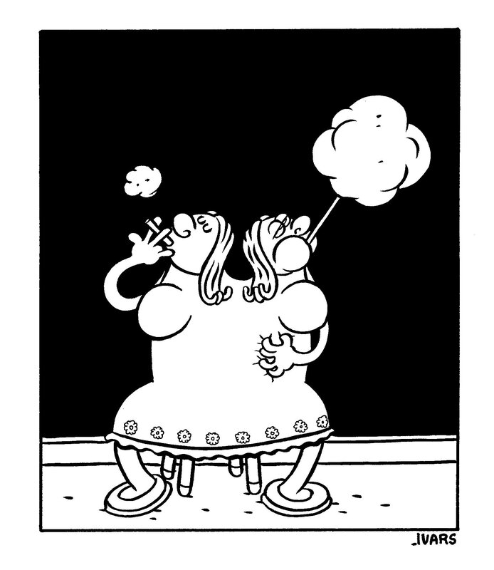 Smoke siamoise by Éric Ivars - Original Illustration