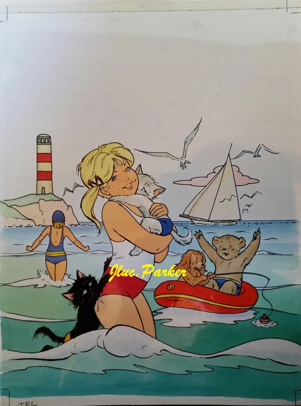 Jean Sidobre, Caroline en vacances Collages amusants - Couverture originale